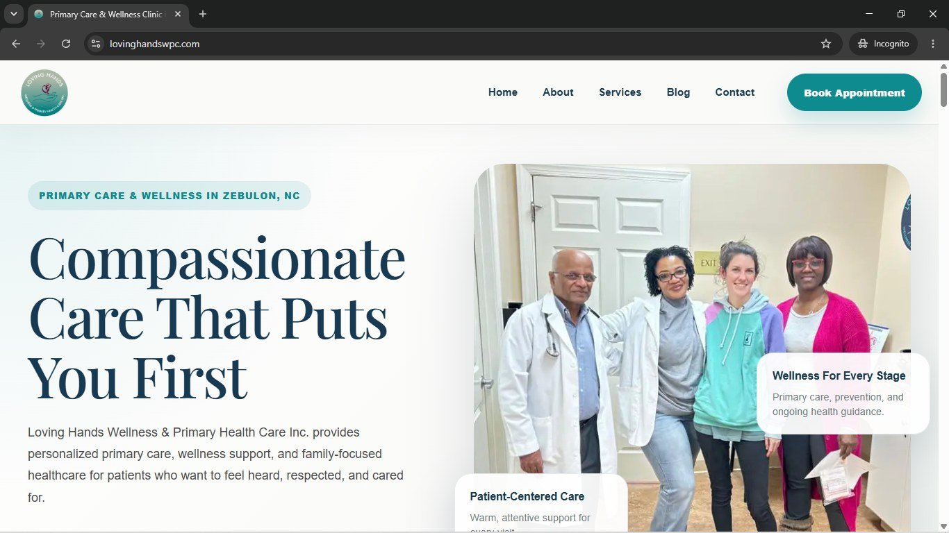 Loving Hands website